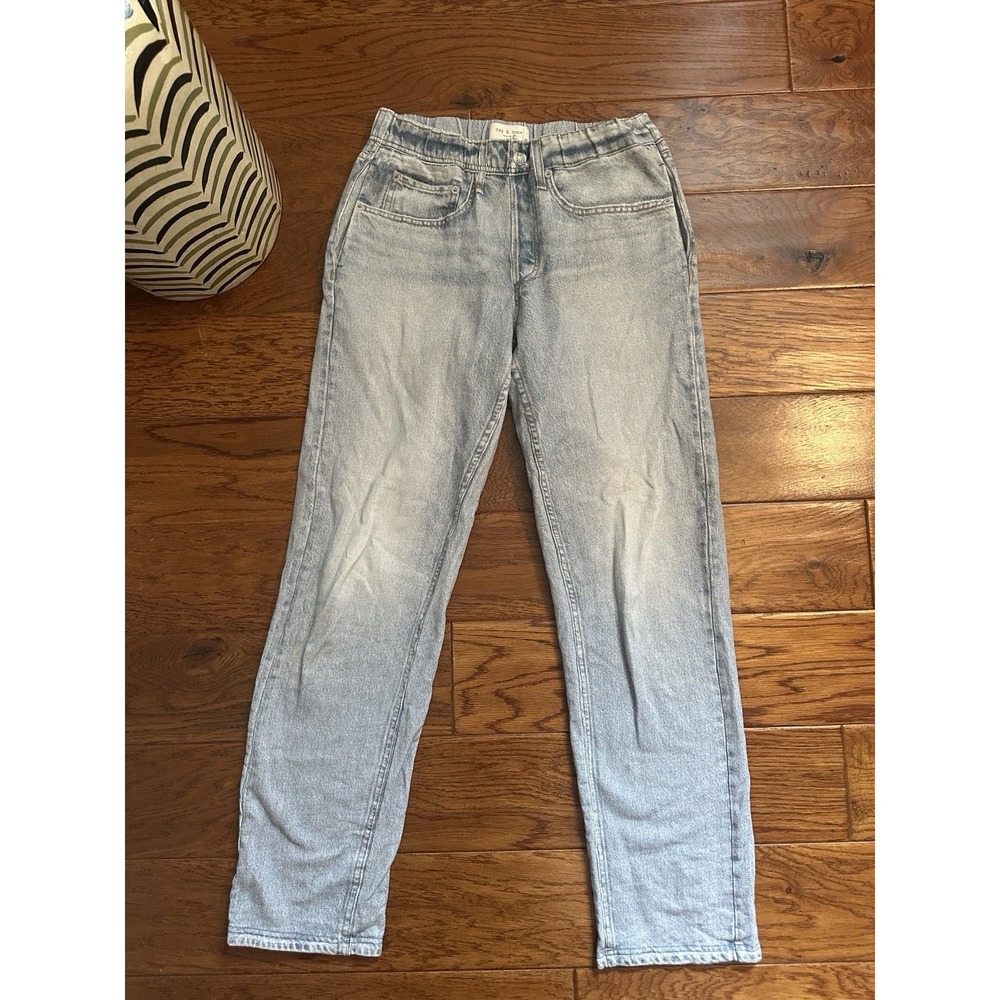 Rag & Bone Miramar Printed Denim Jeans Sweatpants Womens Size S Straight